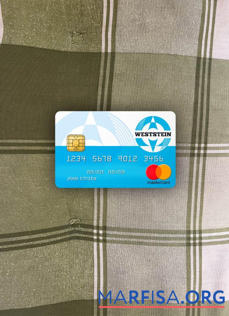 Blank United Kingdom Weststein bank mastercard photolook front download for verification